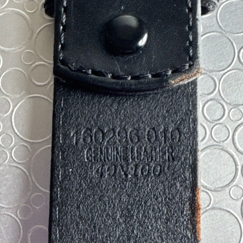 Vintage Black Leather Basketweave Duty Belt Size 40 Garrison Police Utility